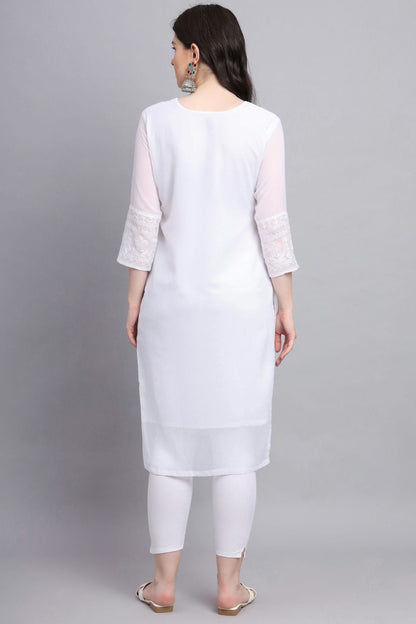 White Colour Georgette Kurti VSKR1111161