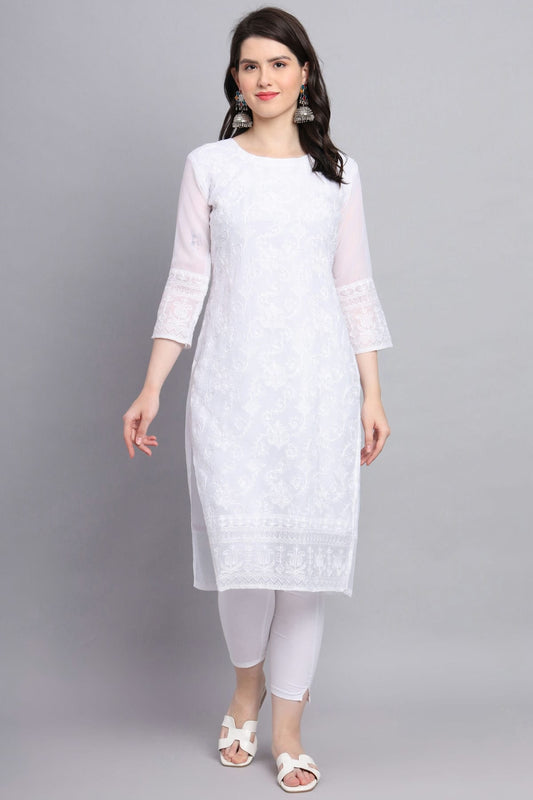 White Colour Georgette Kurti