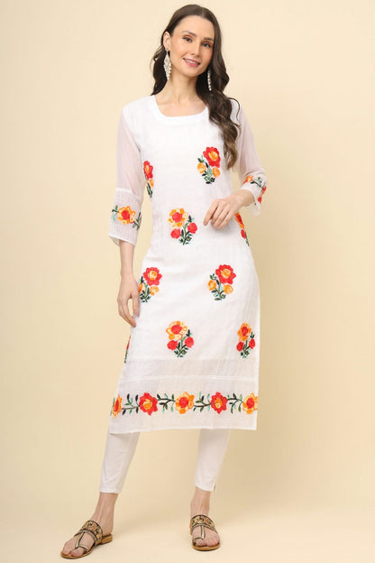 White Colour Georgette Kurti