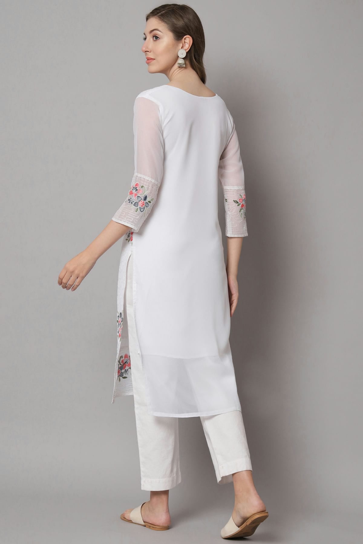White Colour Georgette Kurti
