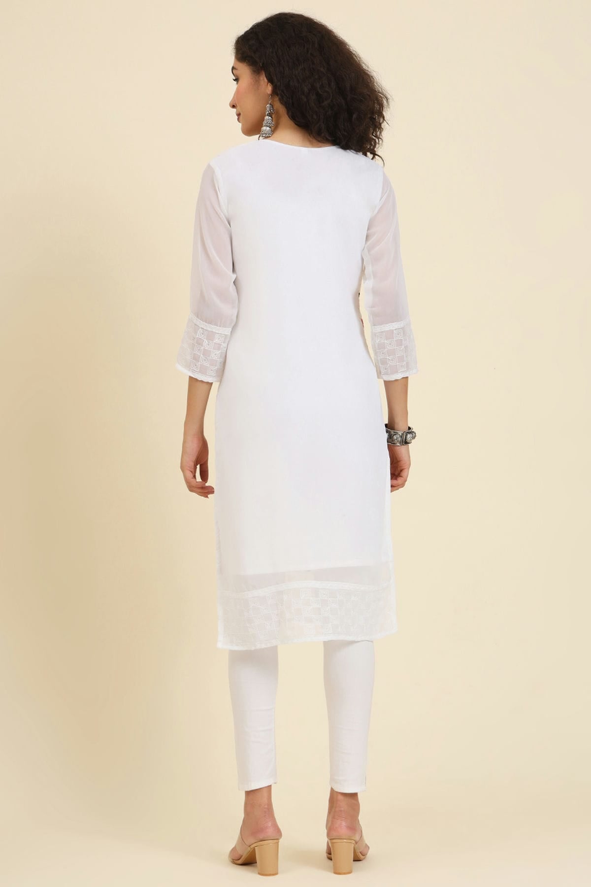 White Colour Georgette Kurti VSKR1111243