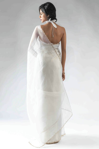 White Colour Tissue Silk Ready To Wear Saree VSSD1122050