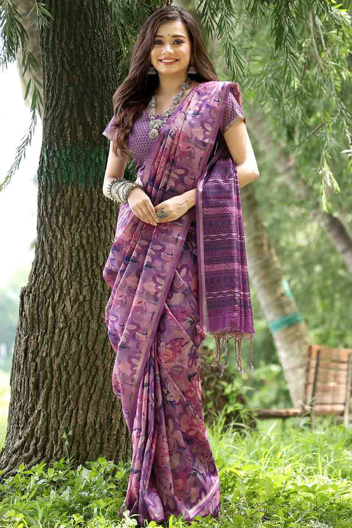 Wine Colour Cotton Silk Traditional Saree VSSD1260092