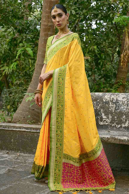 Yellow Colour Banarasi Silk Traditional Saree VSSD1260066