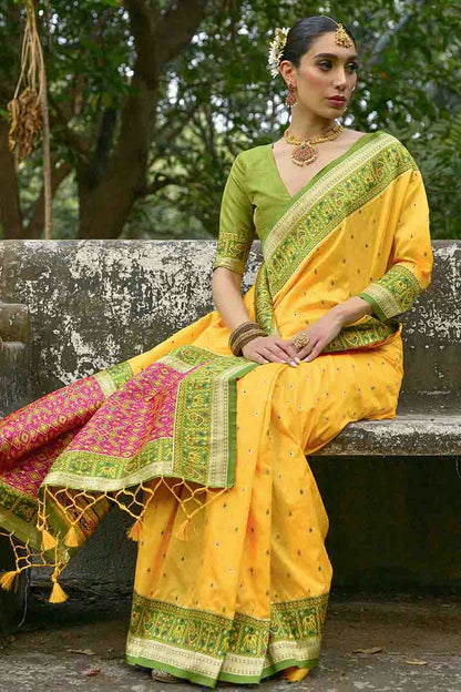 Yellow Colour Banarasi Silk Traditional Saree VSSD1260066