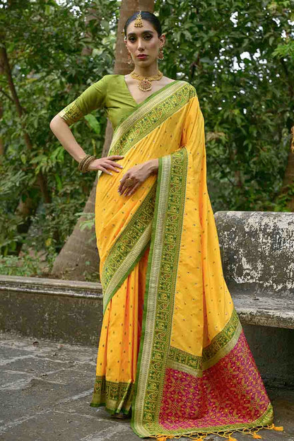 Yellow Colour Banarasi Silk Traditional Saree VSSD1260066
