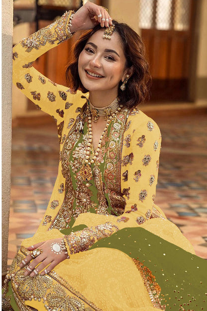 Yellow Colour Organza Pakistani Suit VSSM1140092