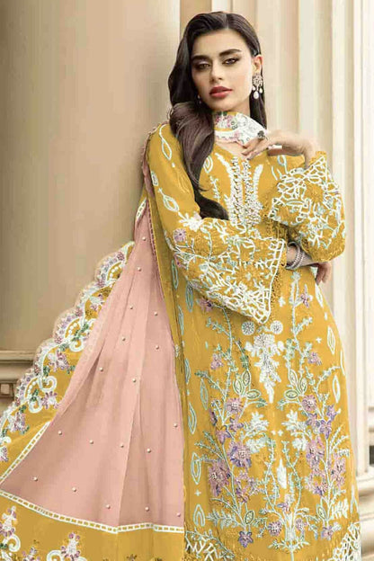 Yellow Colour Organza Pakistani Suit VSSM1140822