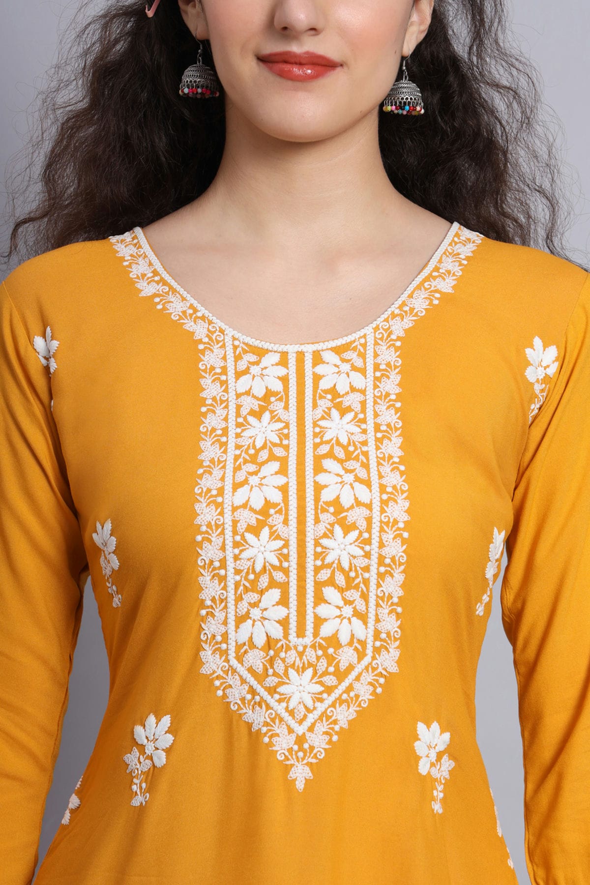 Yellow Colour Rayon Kurti VSKR1111073