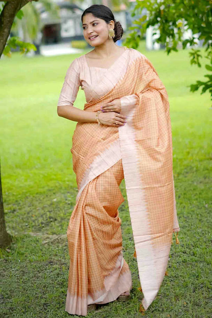 Yellow Colour Tussar Silk Traditional Saree VSSD1260074