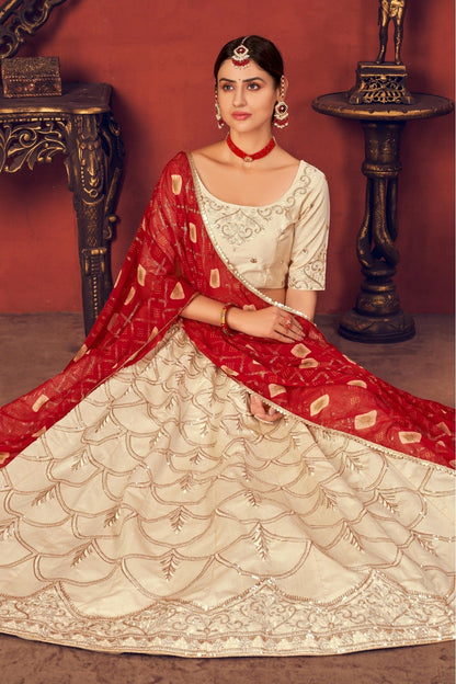 Beige Colour Art Silk Embroidery Lehenga Choli VSLC1150066
