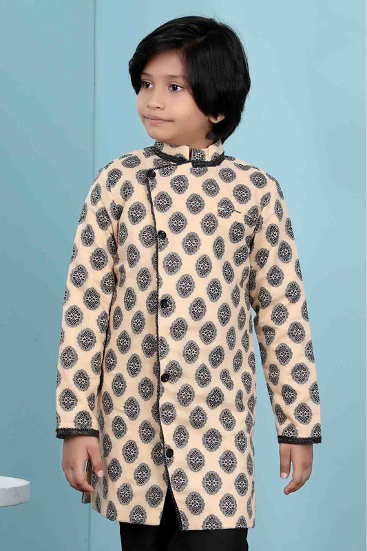 Beige Colour Handloom Silk Jacket VSBW1070140