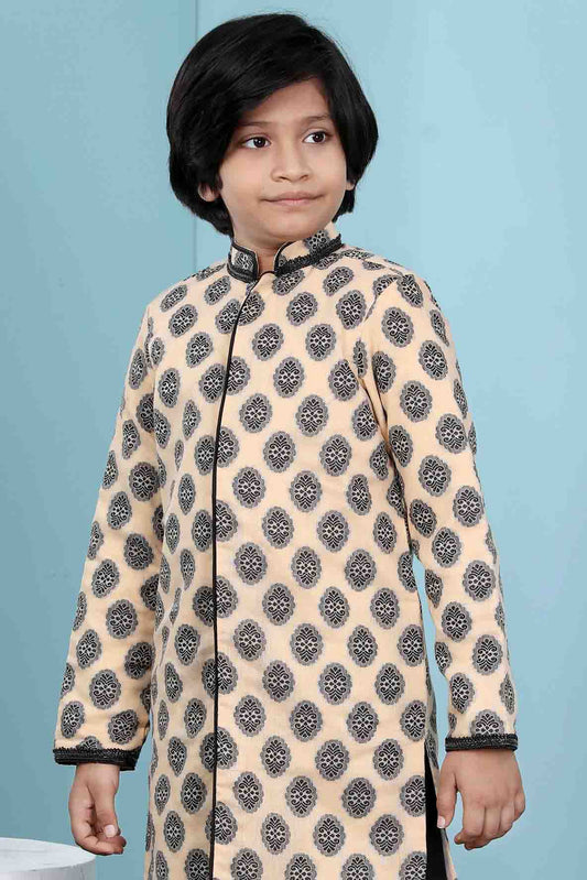 Beige Colour Handloom Silk Jacket VSBW1070142