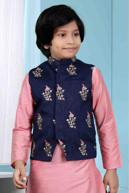 Blue Colour Handloom Silk Jacket VSBW1070136