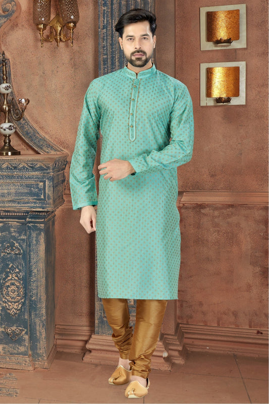 Blue Colour Kurta Pajama In Silk Fabric VSKP1040091