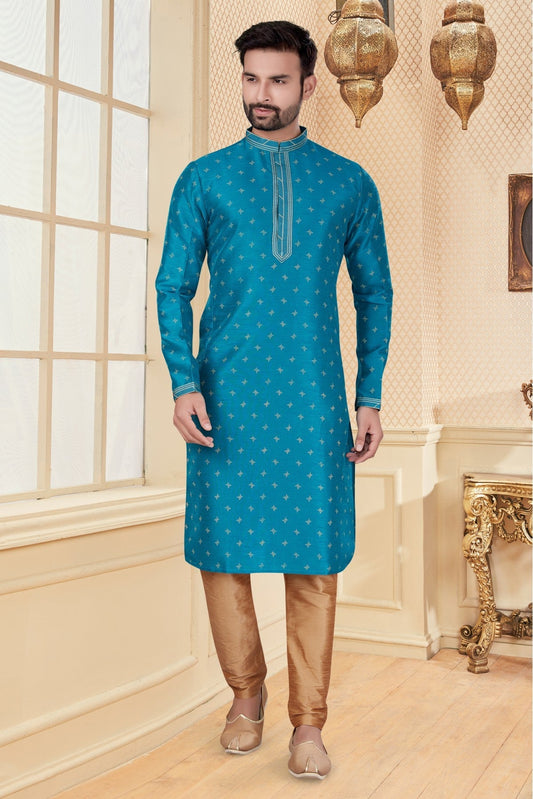 Blue Colour Kurta Pajama In Silk Fabric VSKP1040108