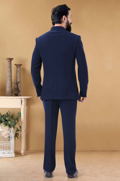 Blue Colour Rayon Jodhpuri Suit VSSH1130017