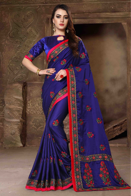 Blue Colour Silk Designer Saree VSSD1120446
