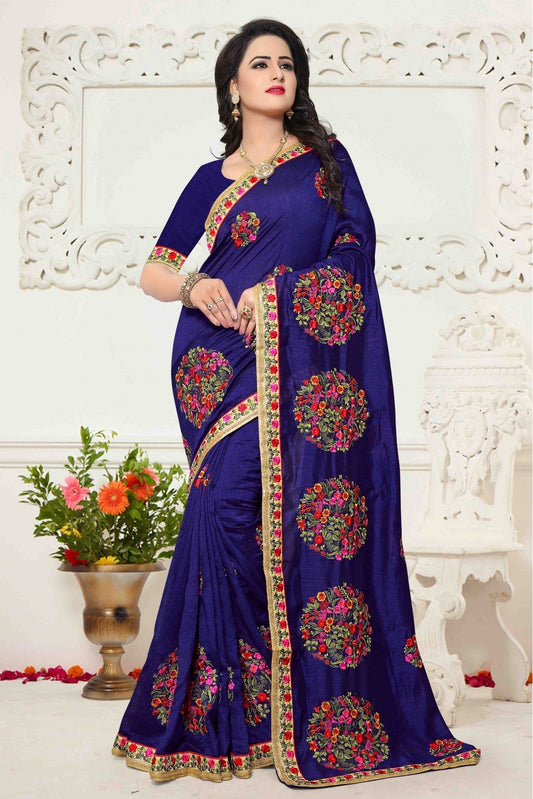 Blue Colour Silk Saree VSSD1120416