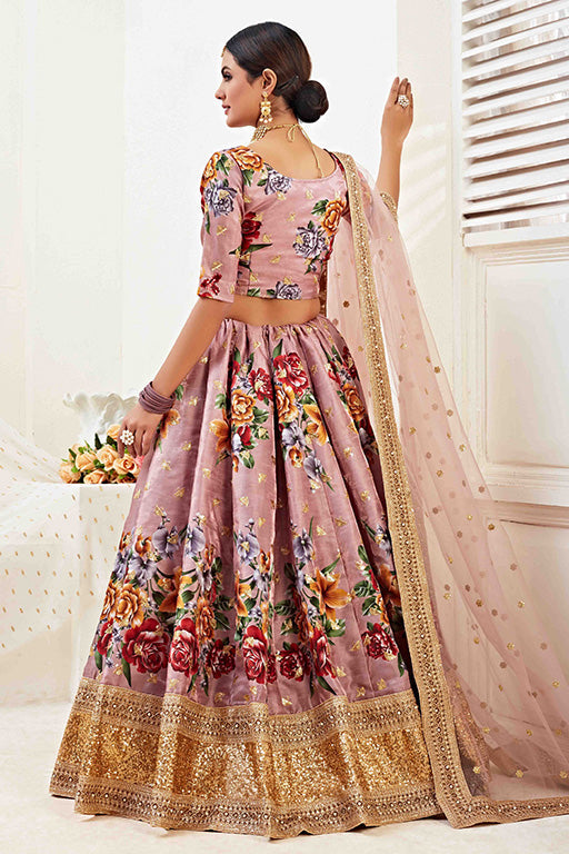 Brown Colour Banglori Satin Designer Lehenga Choli VSLC1240029