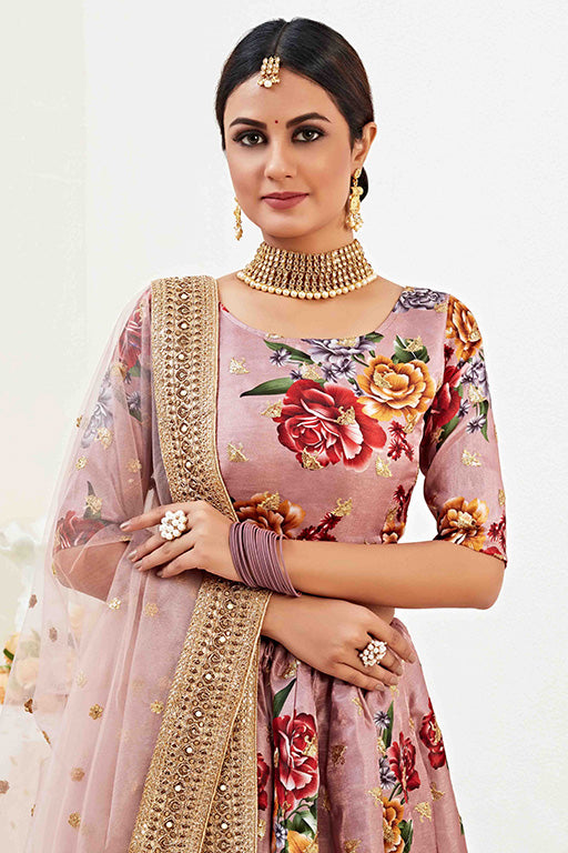 Brown Colour Banglori Satin Designer Lehenga Choli VSLC1240029