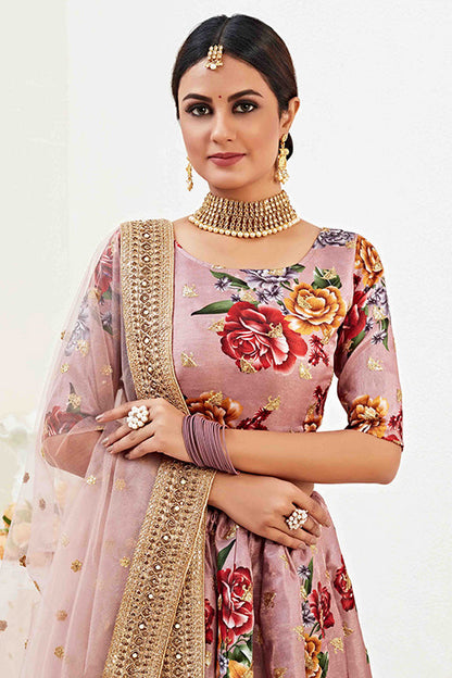 Brown Colour Banglori Satin Designer Lehenga Choli VSLC1240029