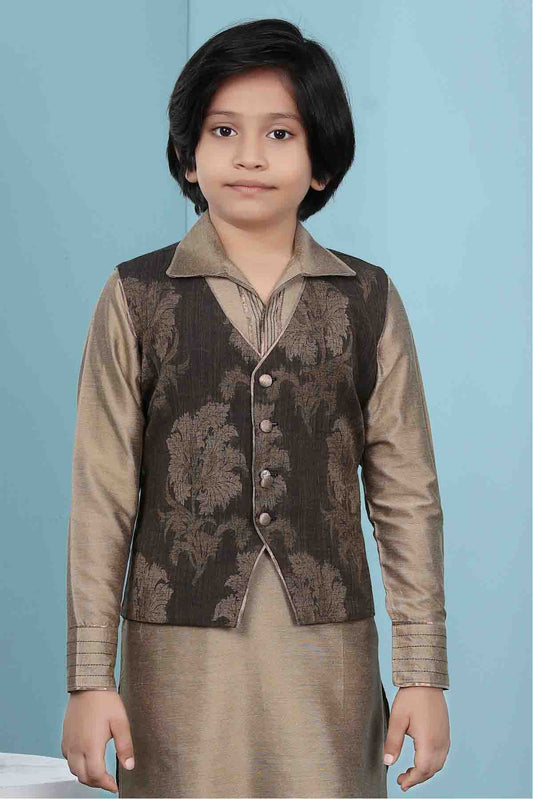 Brown Colour Handloom Silk Jacket VSBW1070150