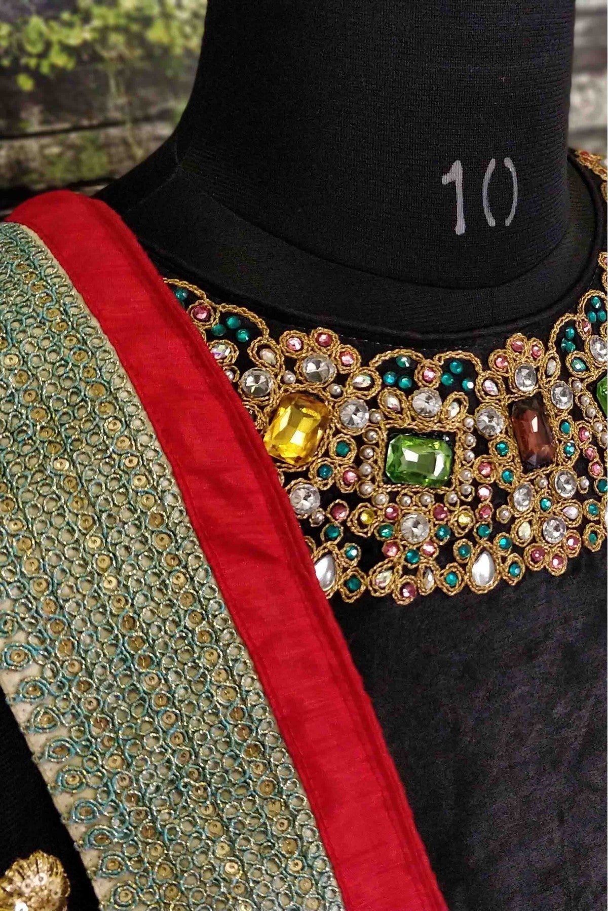 Cream and Black Colour Art Silk Lehenga Choli VSLC1010006