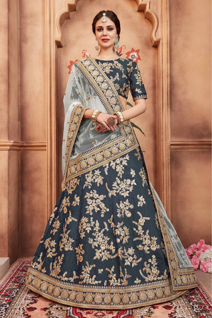Green Colour Art Silk Sequins Work Lehenga Choli VSLC1080446