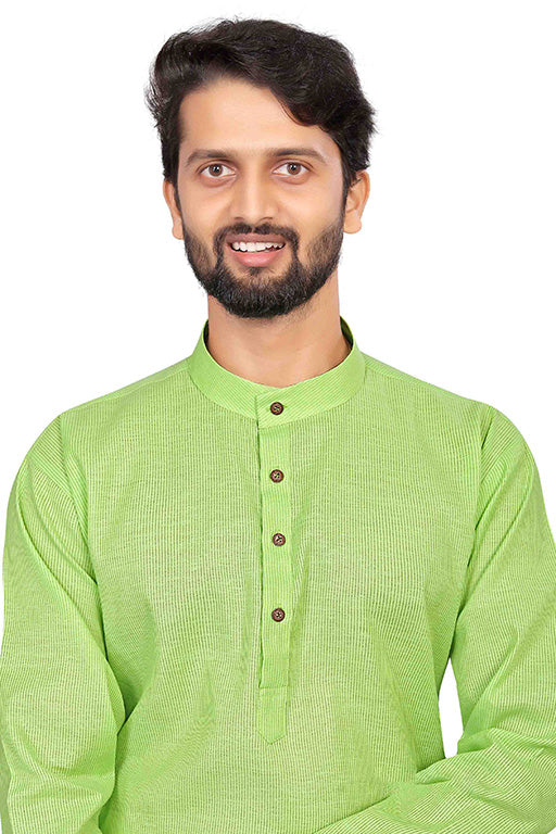 Green Colour Kurta Pajama In Cotton VSKP1210198