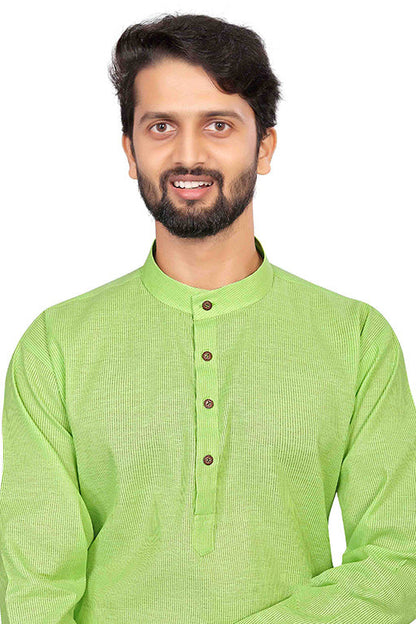 Green Colour Kurta Pajama In Cotton VSKP1210198