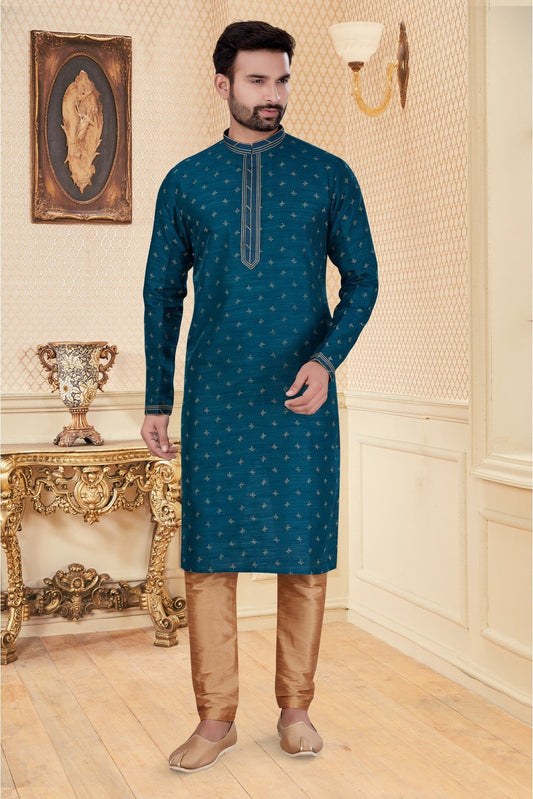Green Colour Kurta Pajama In Silk Fabric VSKP1040101