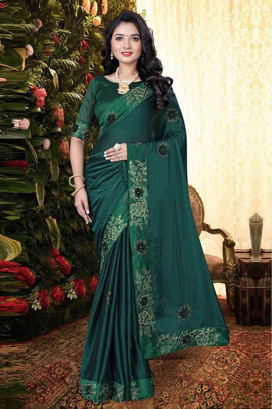 Green Colour Rangoli Silk Designer Saree VSSD1120627