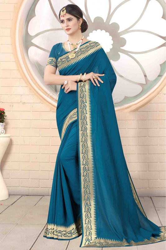Green Colour Vichitra Silk Designer Saree VSSD1120736