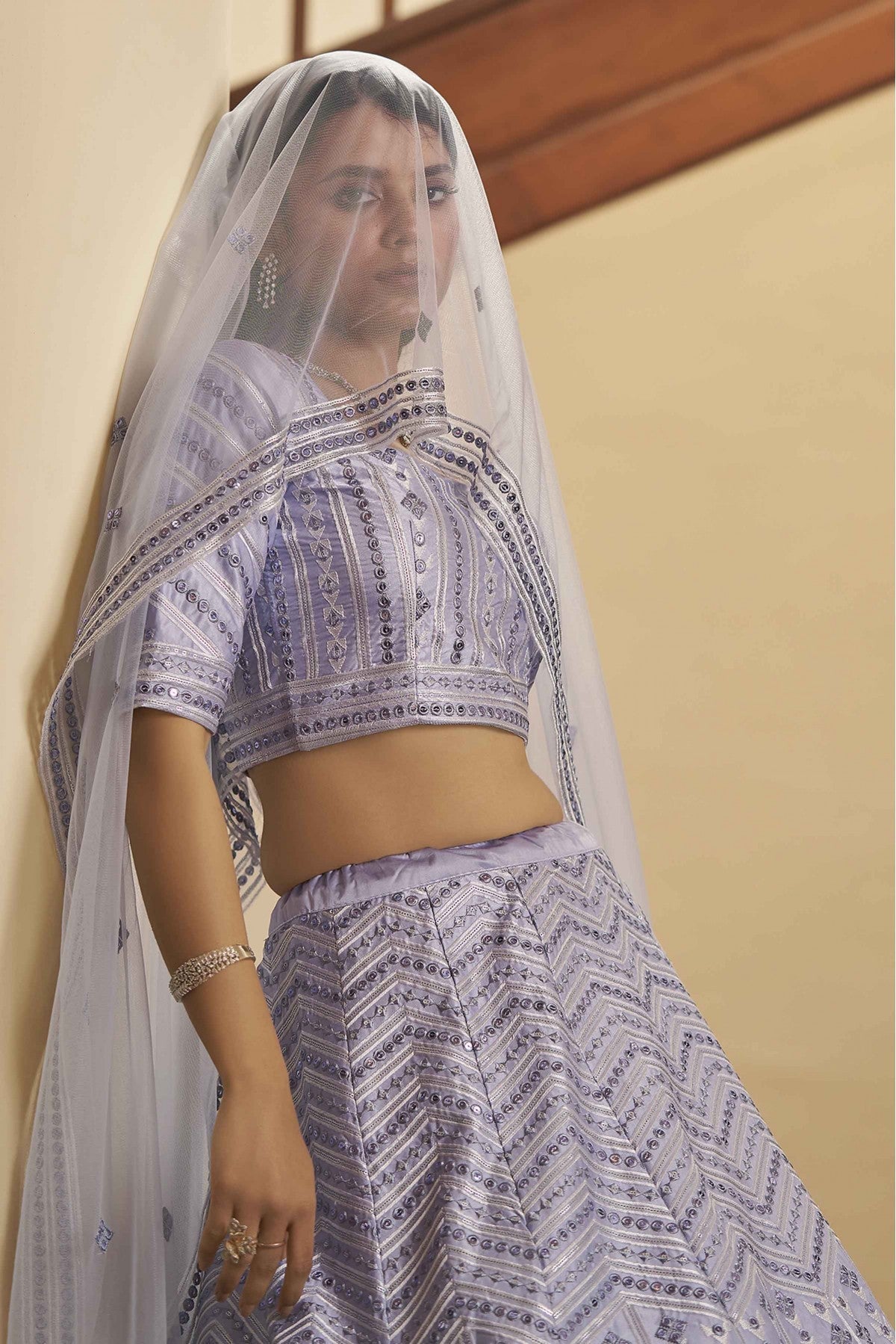 Lavender Colour Silk Embroidery Lehenga Choli VSLC1150092