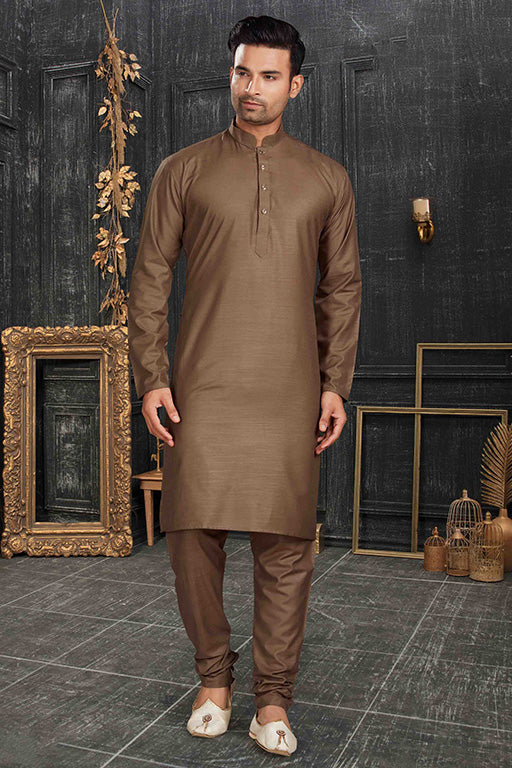 Light Brown Colour Kurta Pajama In Cotton VSKP1210172