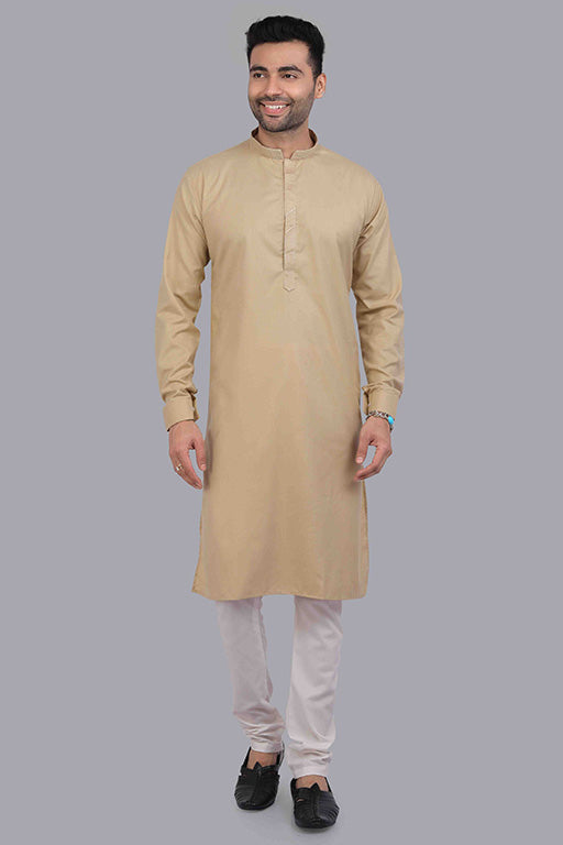 Light Mustard Colour Kurta Pajama In Cotton VSKP1210179