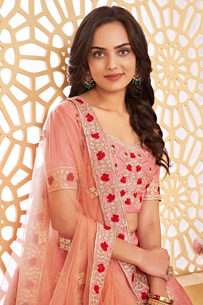 Light Pink Colour Silk Designer Lehenga Choli VSLC1240015