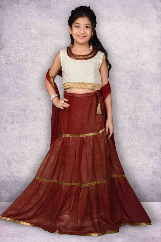 Maroon Colour Georgette Embroidery Lehenga Choli VSGW1070044