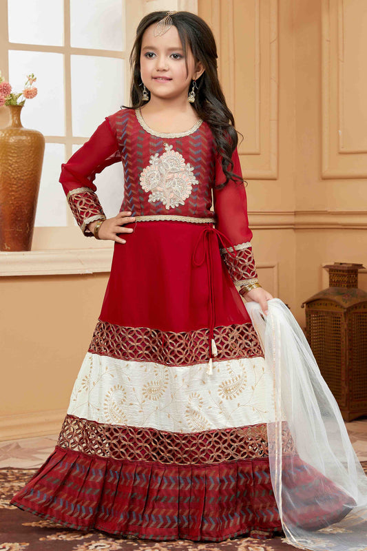 Maroon Colour Handloom Silk Lehenga Suit VSGW1070747