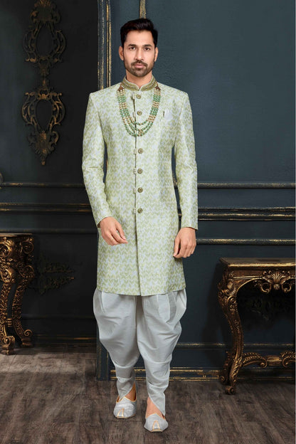 Multicolour Banarasi Jacquard Sherwani VSSH1040383