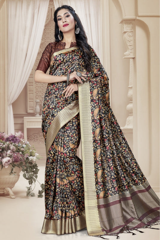 Multicolour Art Silk Digital Print Saree VSSD1120785