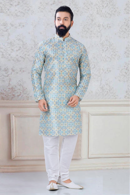 Multicolour Silk Festival Wear Kurta Pajama VSKP1130052