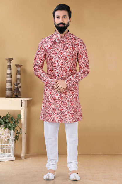 Multicolour Silk Kurta Pajama VSKP1130098