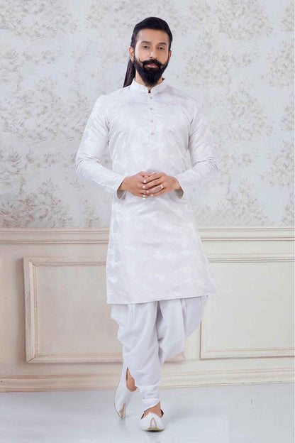 Off White Colour Jacquard Festival Wear Dhoti Kurta VSKP1130063