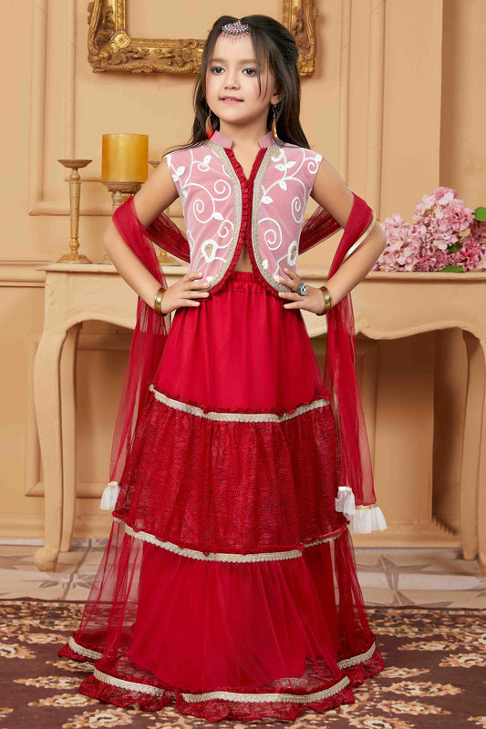 Off White Colour Net Lehenga Suit VSGW1070750