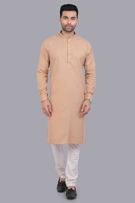 Peach Colour Kurta Pajama In Cotton VSKP1210180