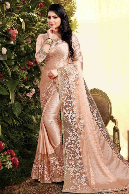 Peach Colour Rangoli Silk Designer Saree VSSD1120028
