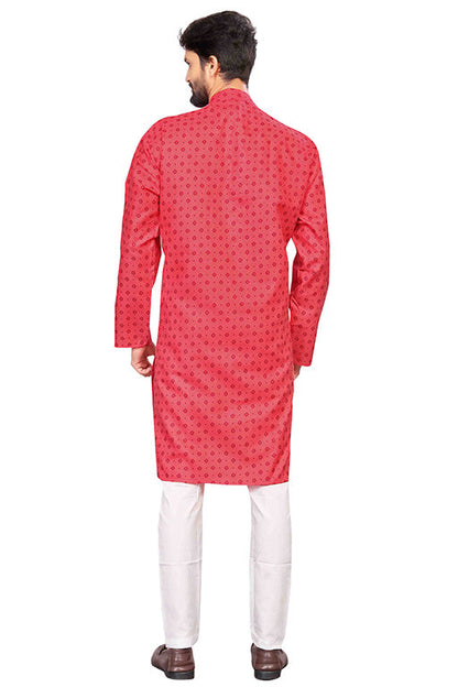 Pink Colour Kurta Pajama In Cotton VSKP1210202