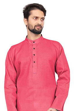 Pink Colour Kurta Pajama In Cotton VSKP1210207